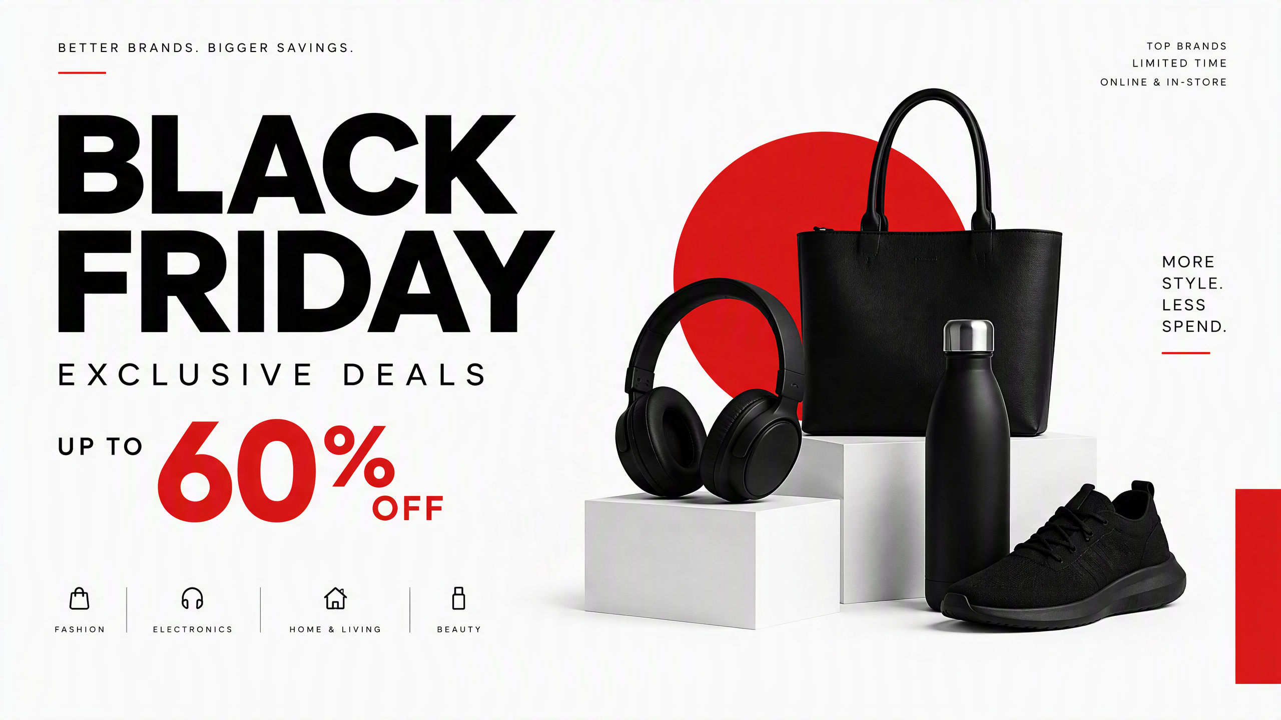 Richiedi un moderno volantino per lo shopping minimalista