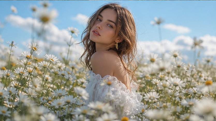 Flower Field AI Prompts example 5