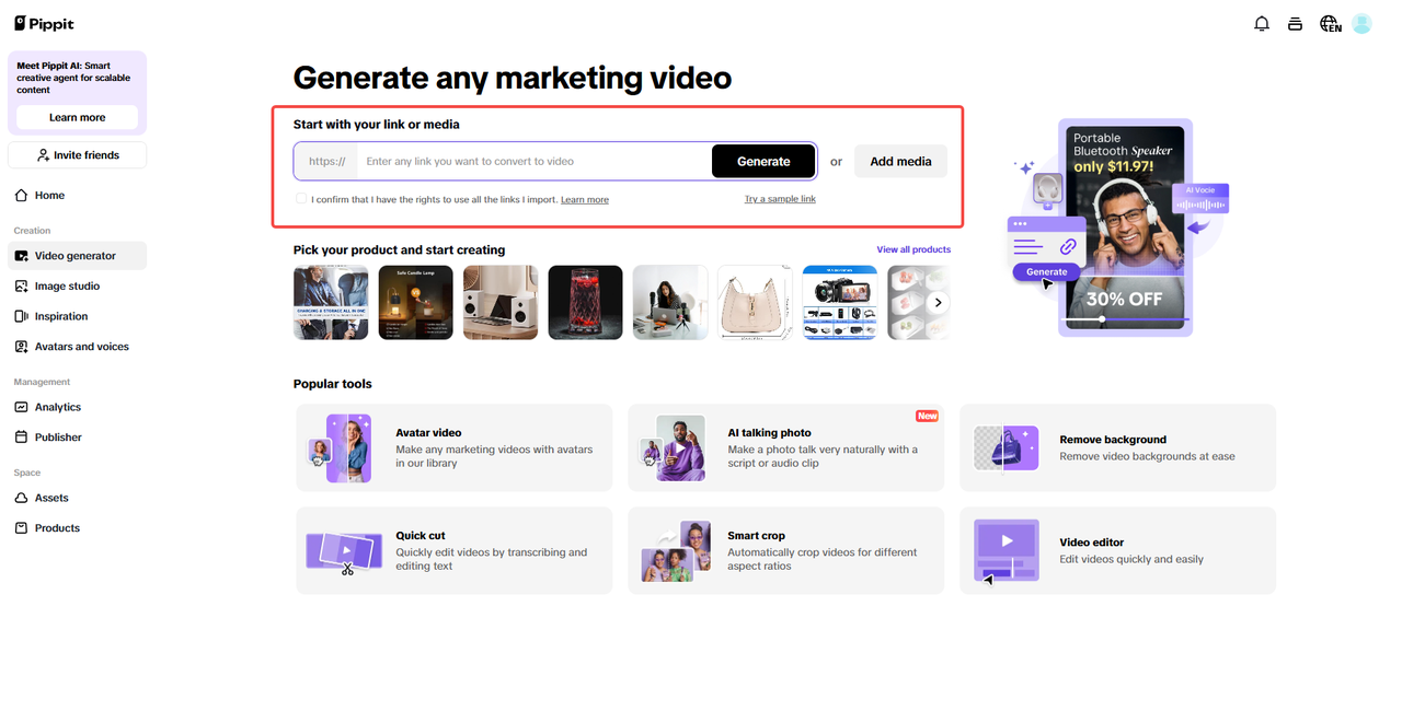 AI-powered video creation