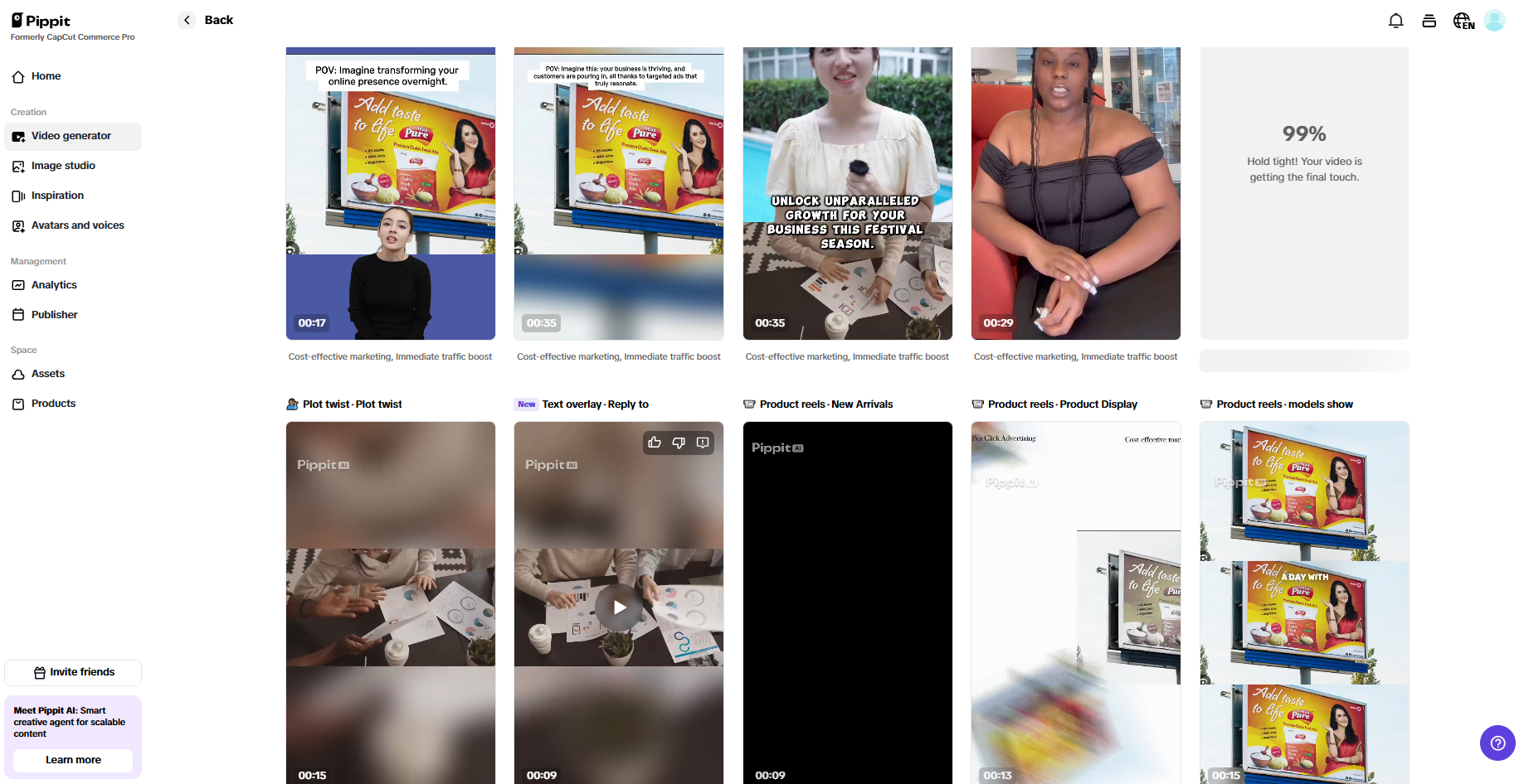 Use commercial-ready templates to impress