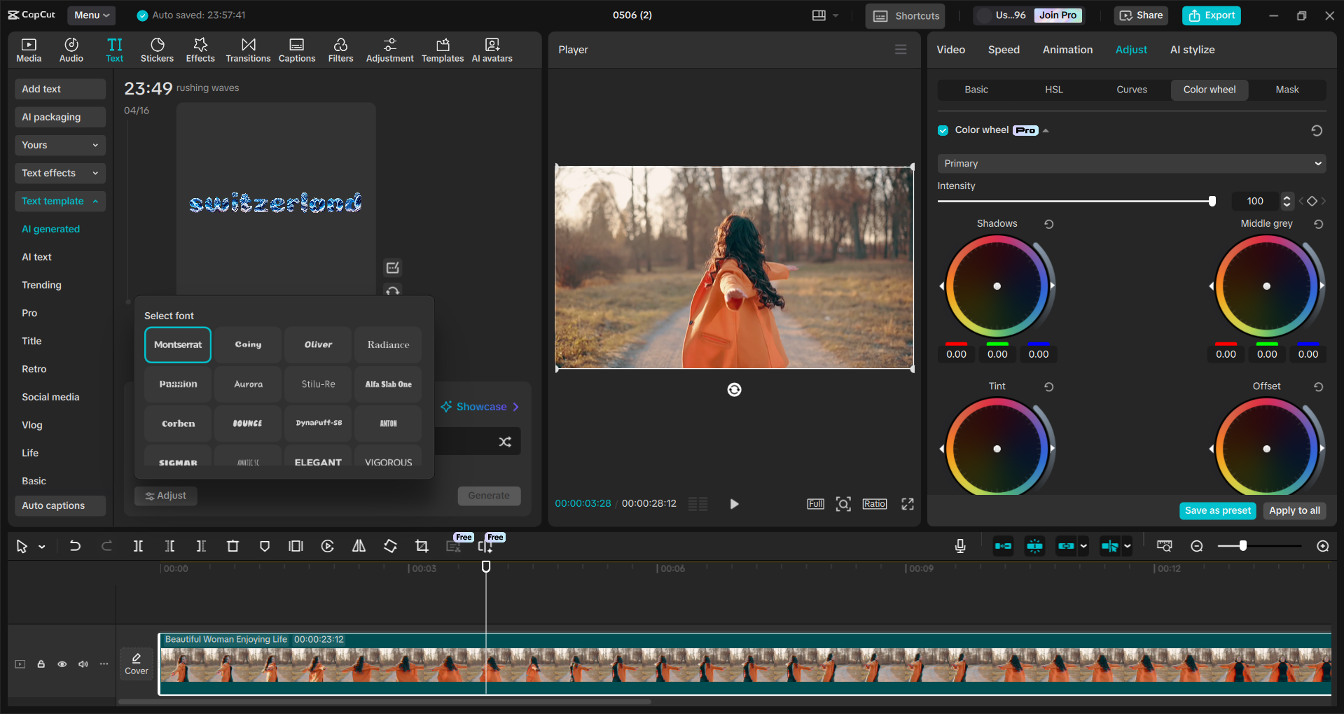 Interface of the CapCut desktop video editor - an intuitive tool to edit videos like a pro