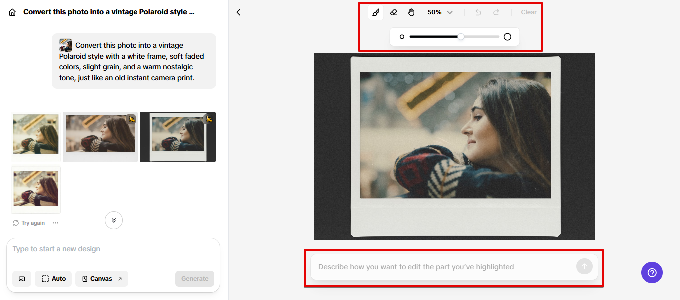 Inpainting image in Pippit