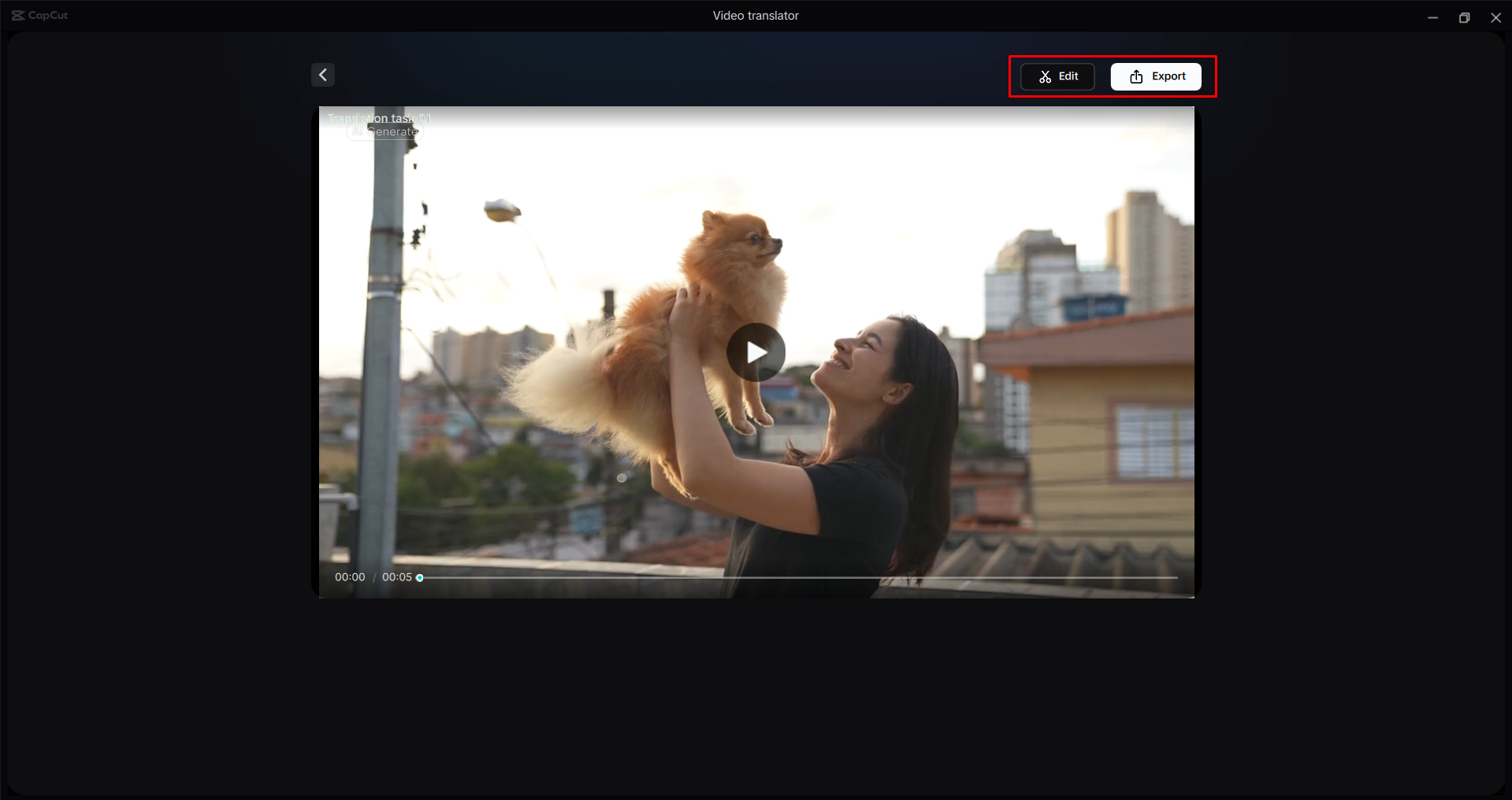 Exporting a video from the CapCut desktop video editor