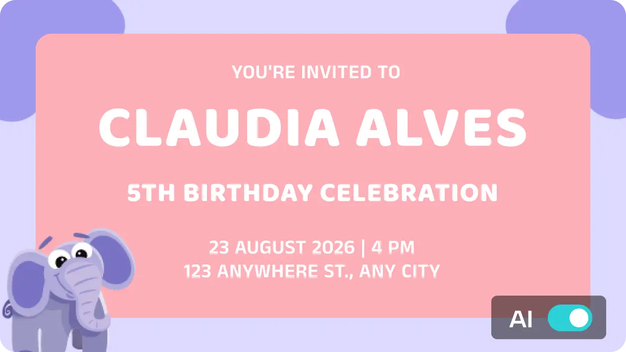 Fazer convite de aniversário personalizado com IA