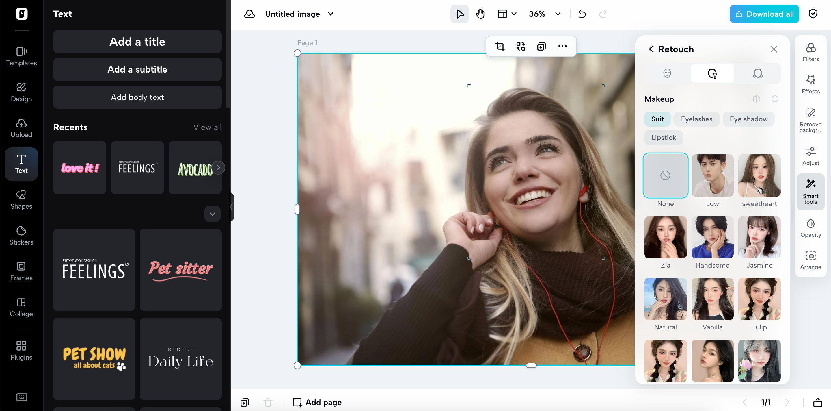 Powerful editing tools