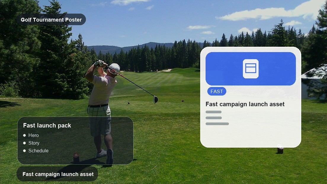 Golf Tournament Poster Maker realistic image for fast campaign launch asset