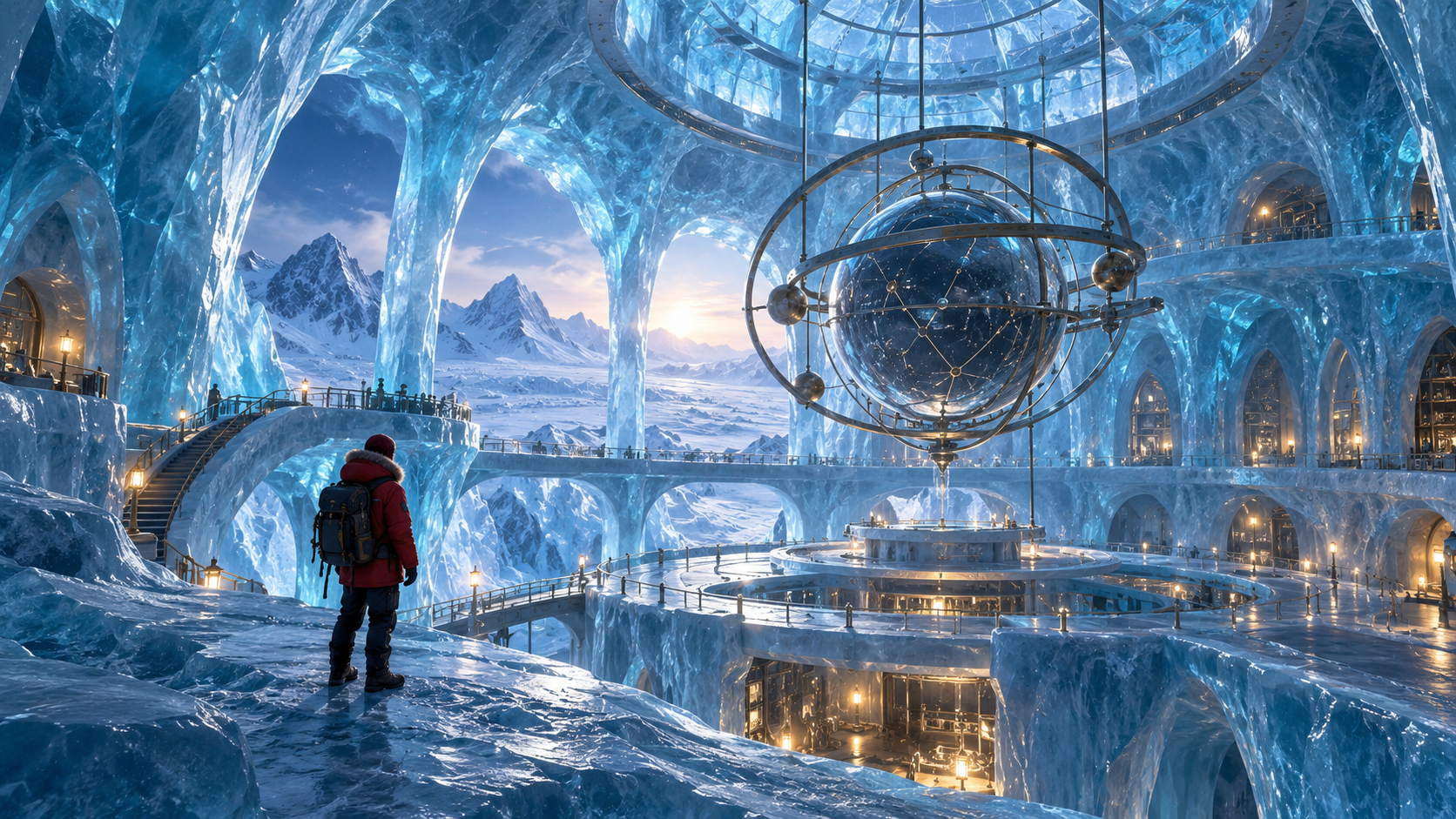 unlimited AI image generator: Ice Observatory Interior