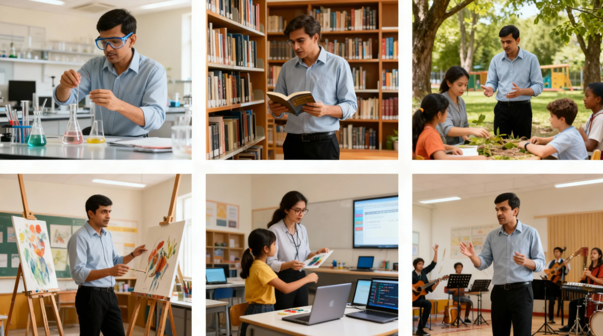 Sequential photos in educational illustrations