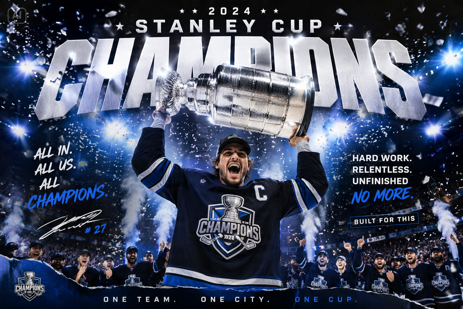 AI Hockey Poster prompt