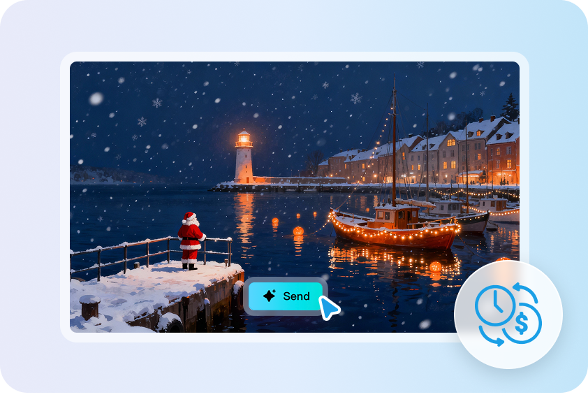 Save cost with the free CapCut Christmas background creator