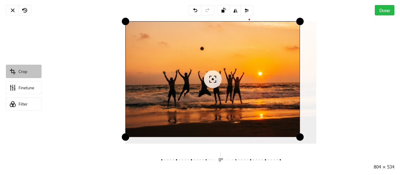 Photosize.net interface