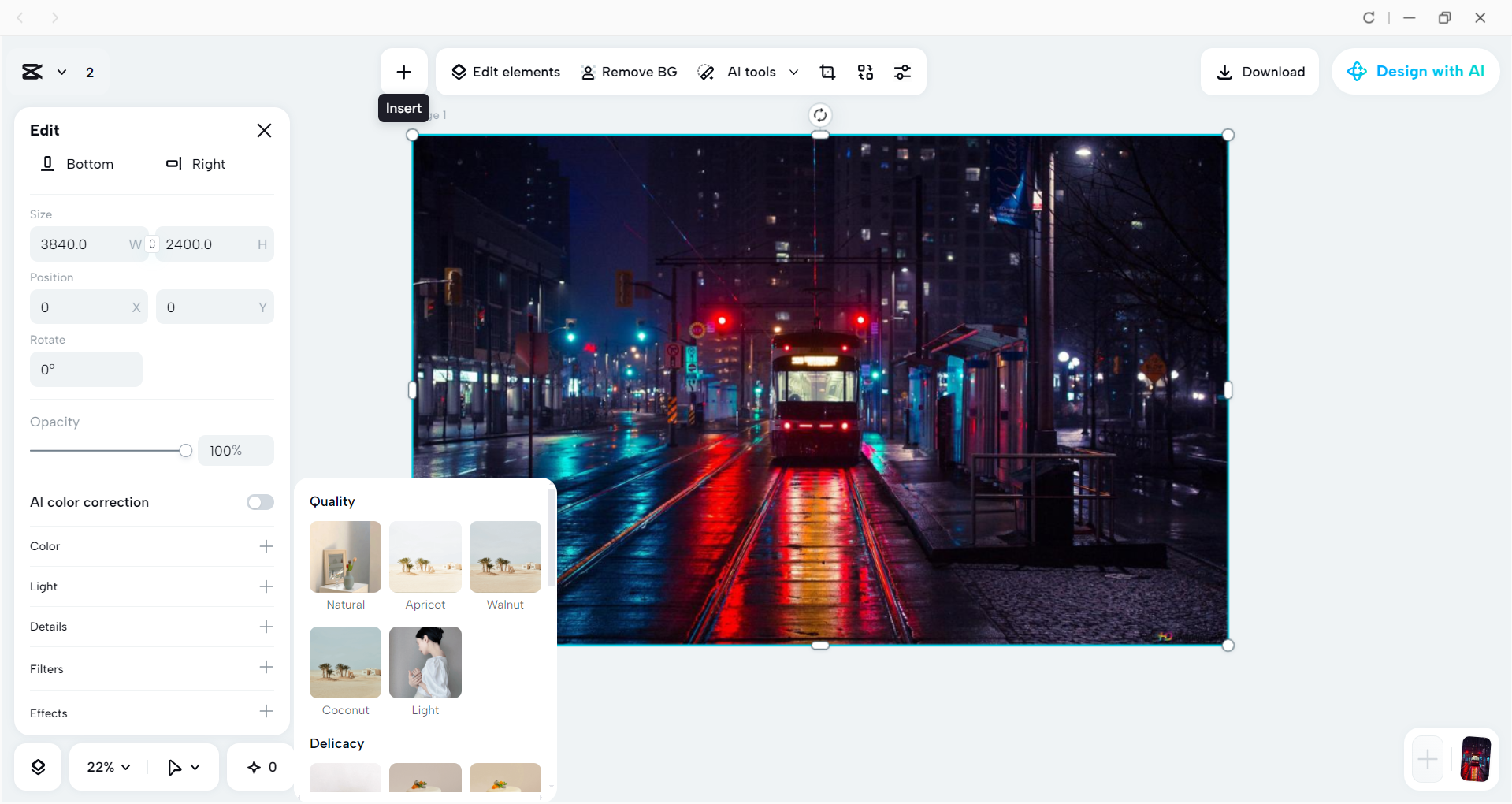 Interface of the CapCut desktop video editor - an easy way to edit images with ease