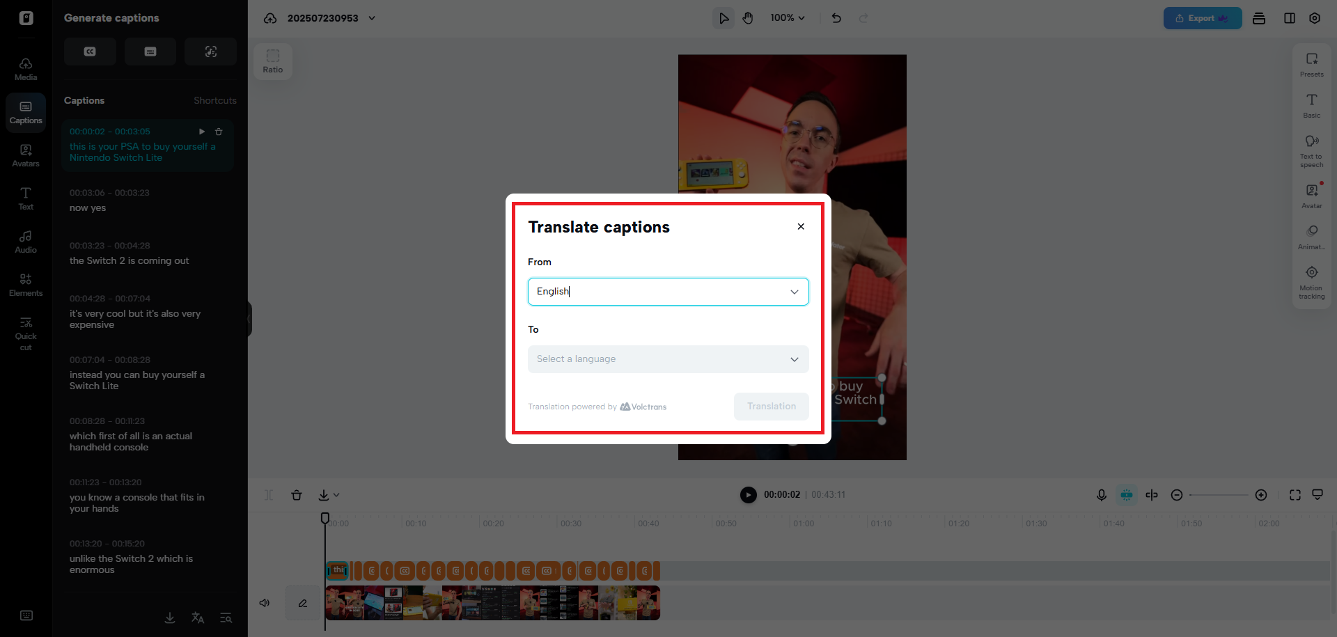 Multilingual support