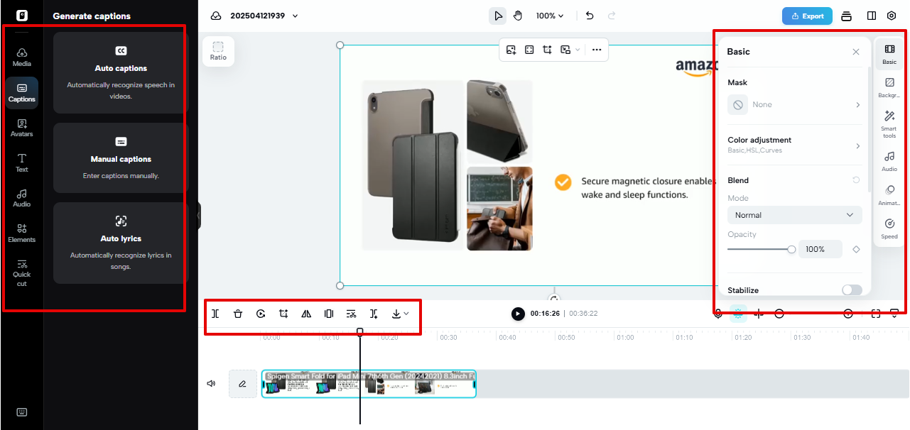 Editor video Pippit