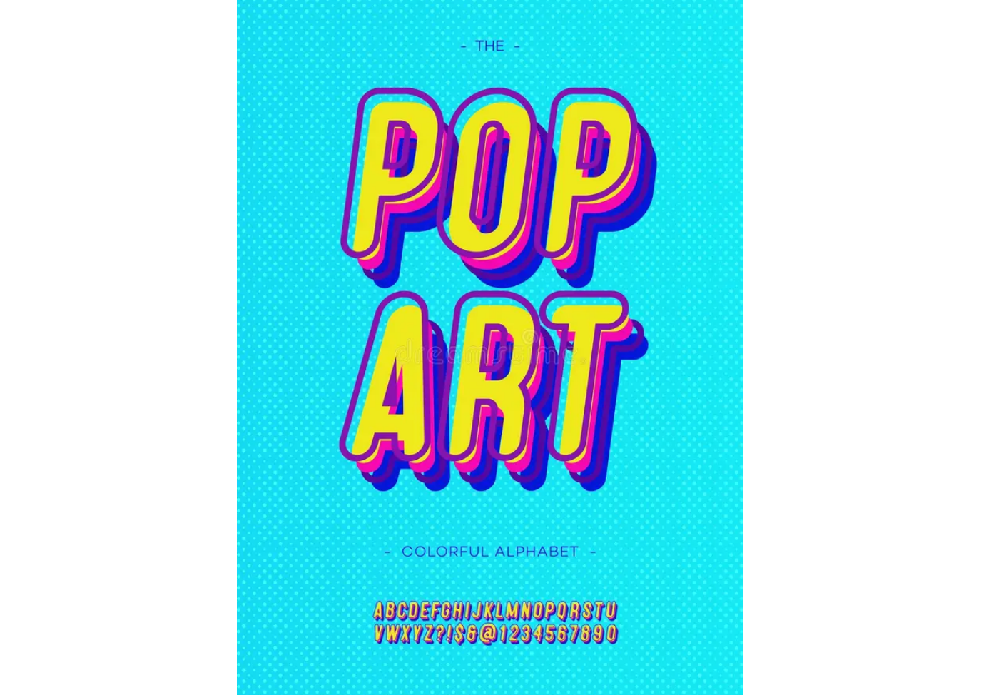Bold decorative typography poster with artistic headline