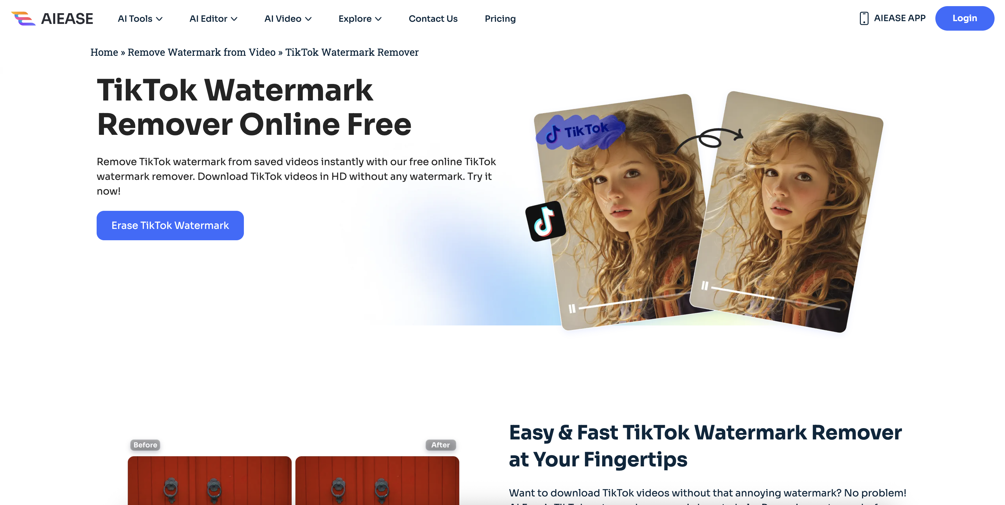 AI Ease - TikTok watermark remover