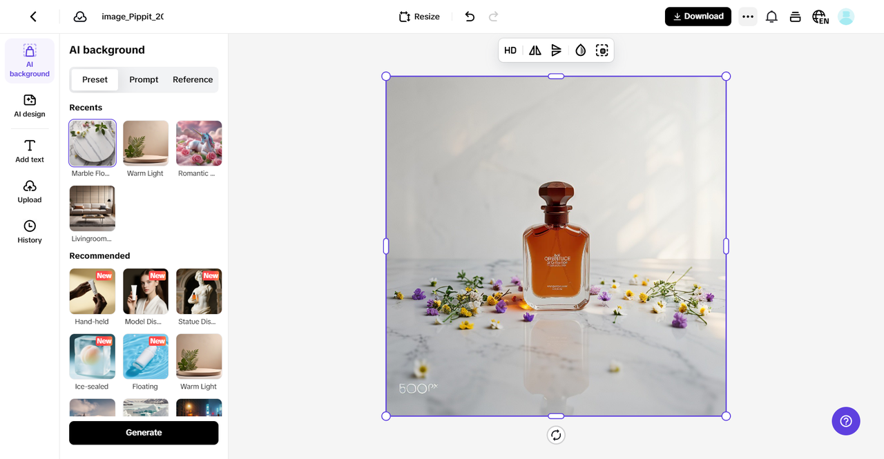 Extensive collection of professionally curated backdrops