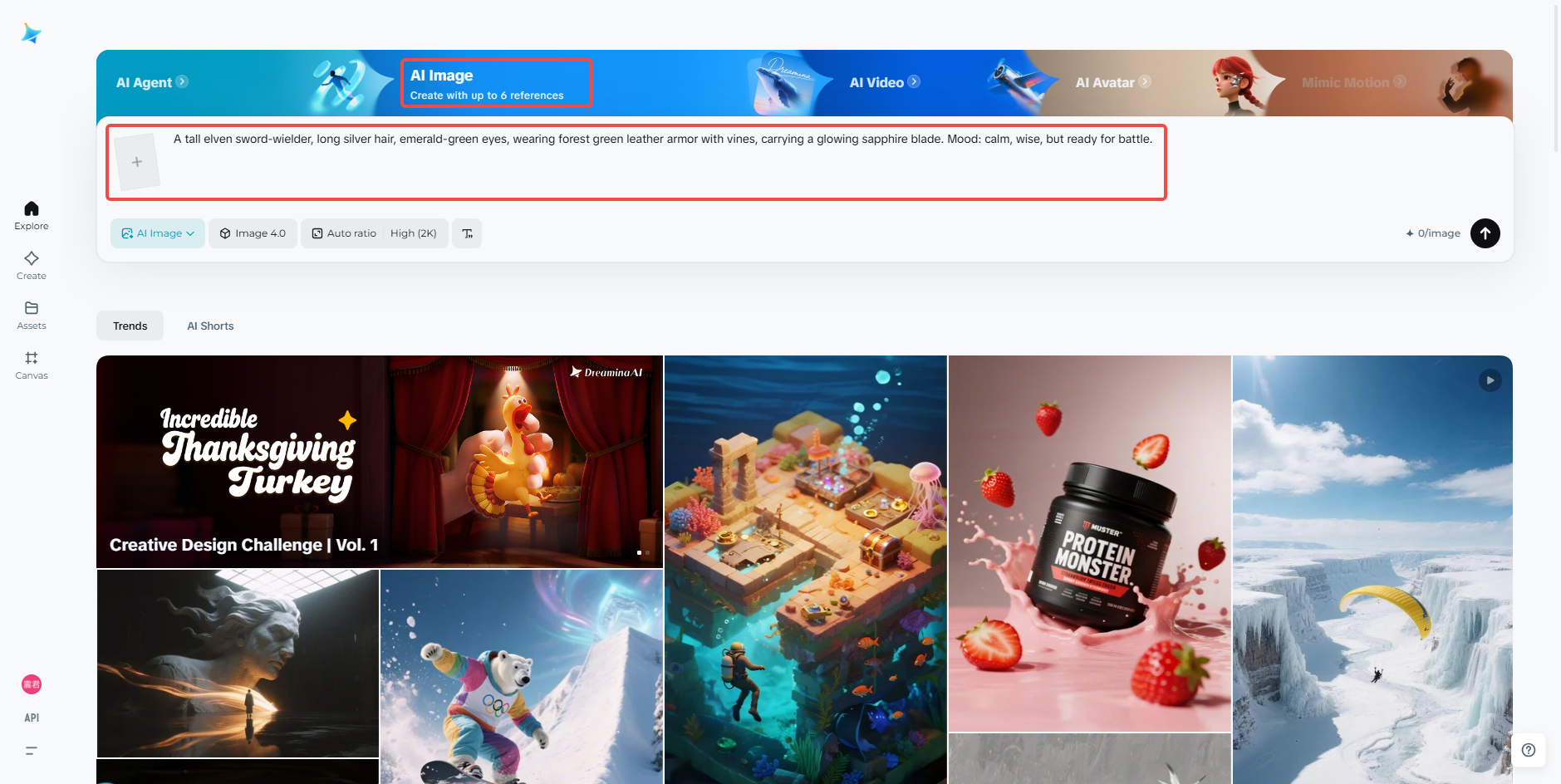 Make a character with Dreamina AI