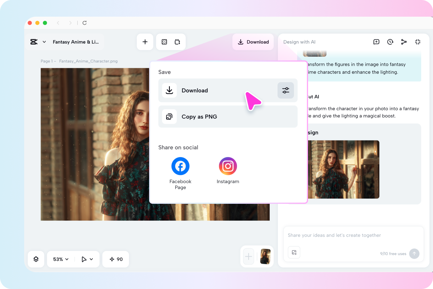 Generate and download