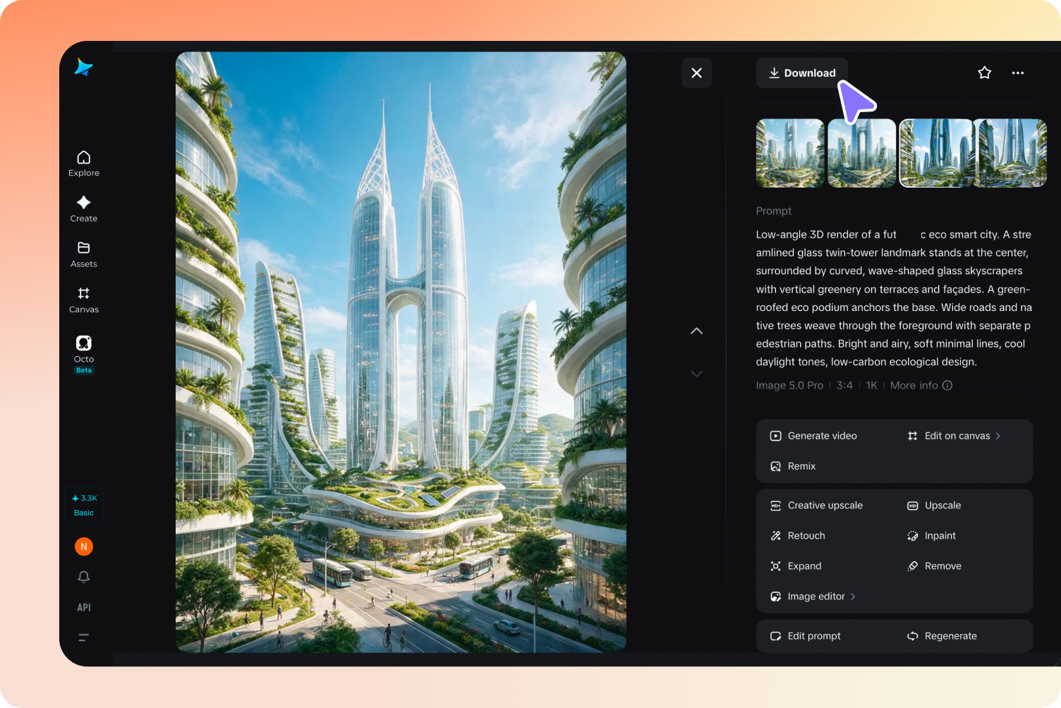 Preview and download the image