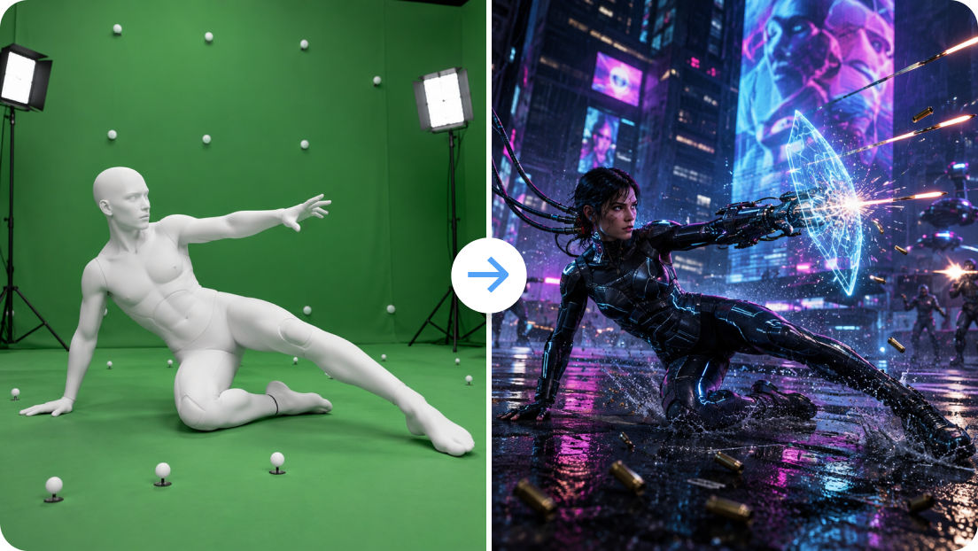 Hold the anime style through every motion with R2V reference