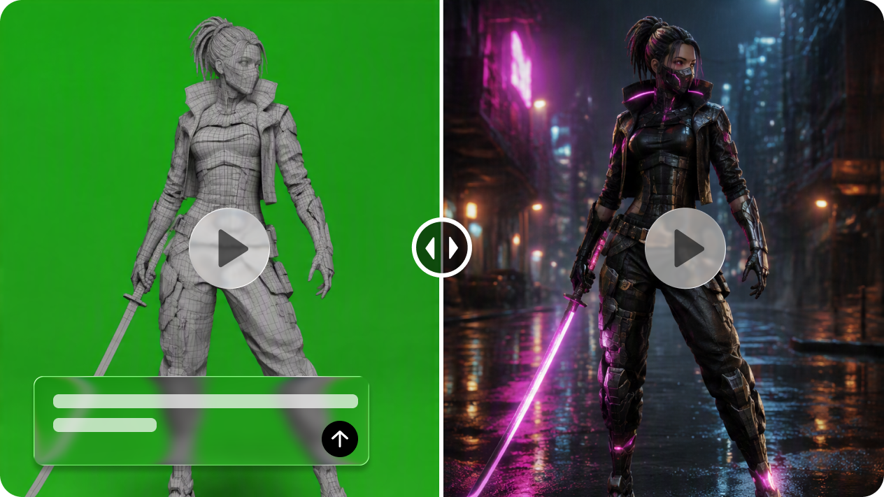 Turn blockouts and clips into animation with R2V reference