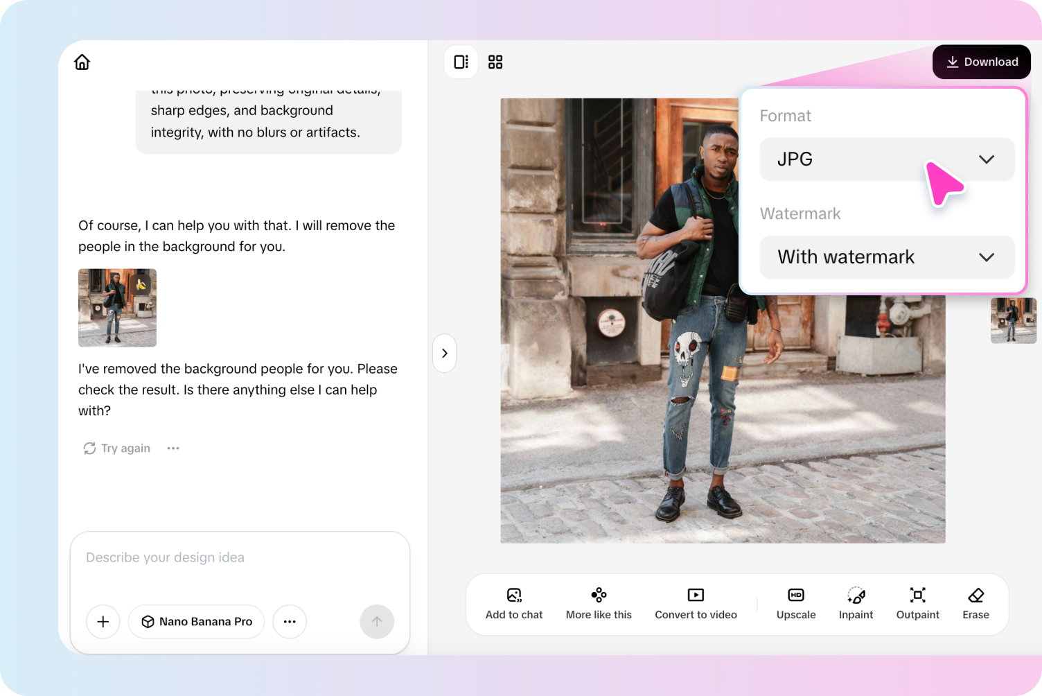 קבל תוצאה נקייה