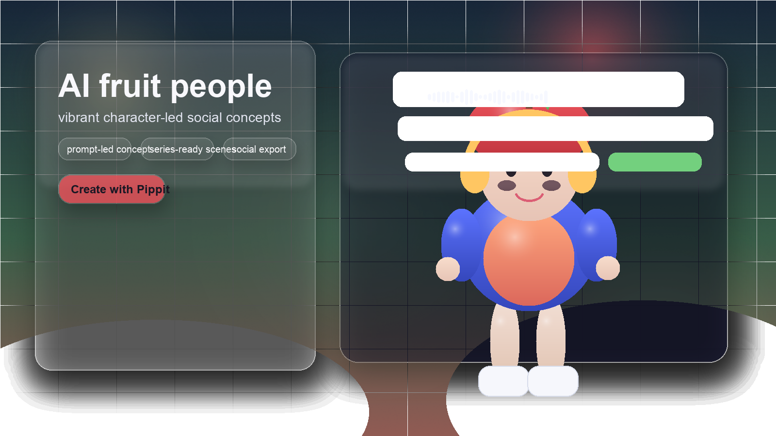 Premium create-page cover for ai fruit people