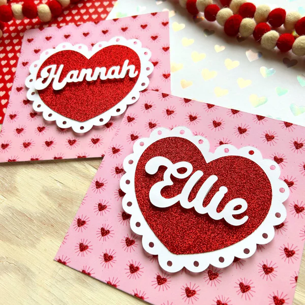 Heart shaped Valentine's card