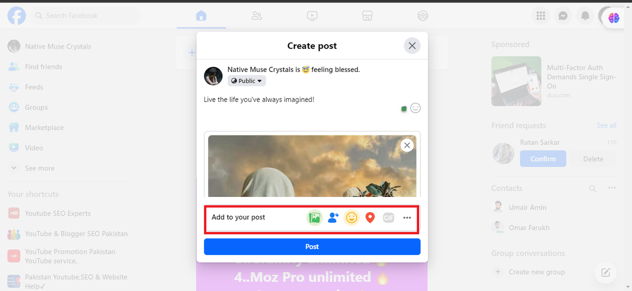 initiate your post