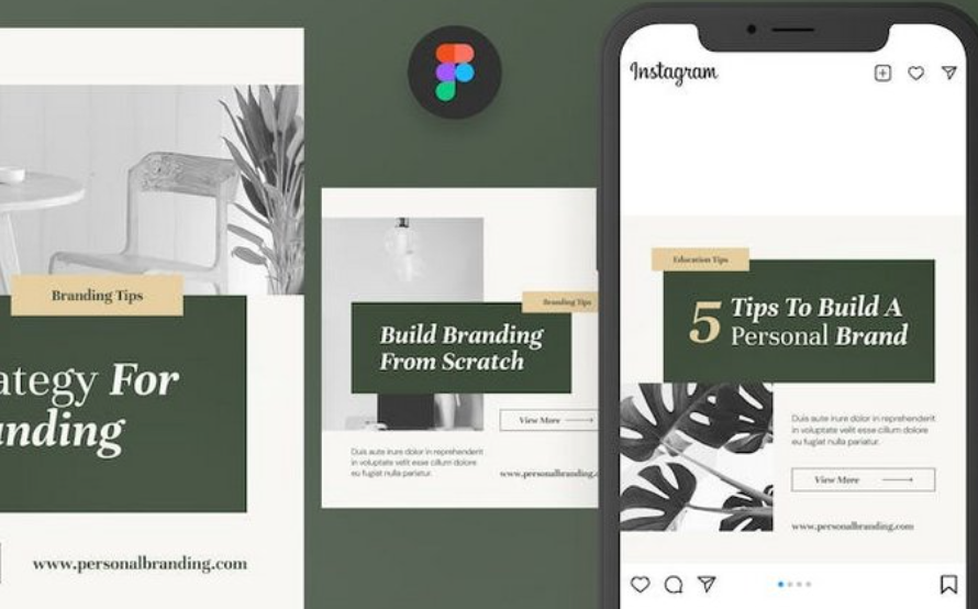 Brand aesthetic Figma Instagram templates