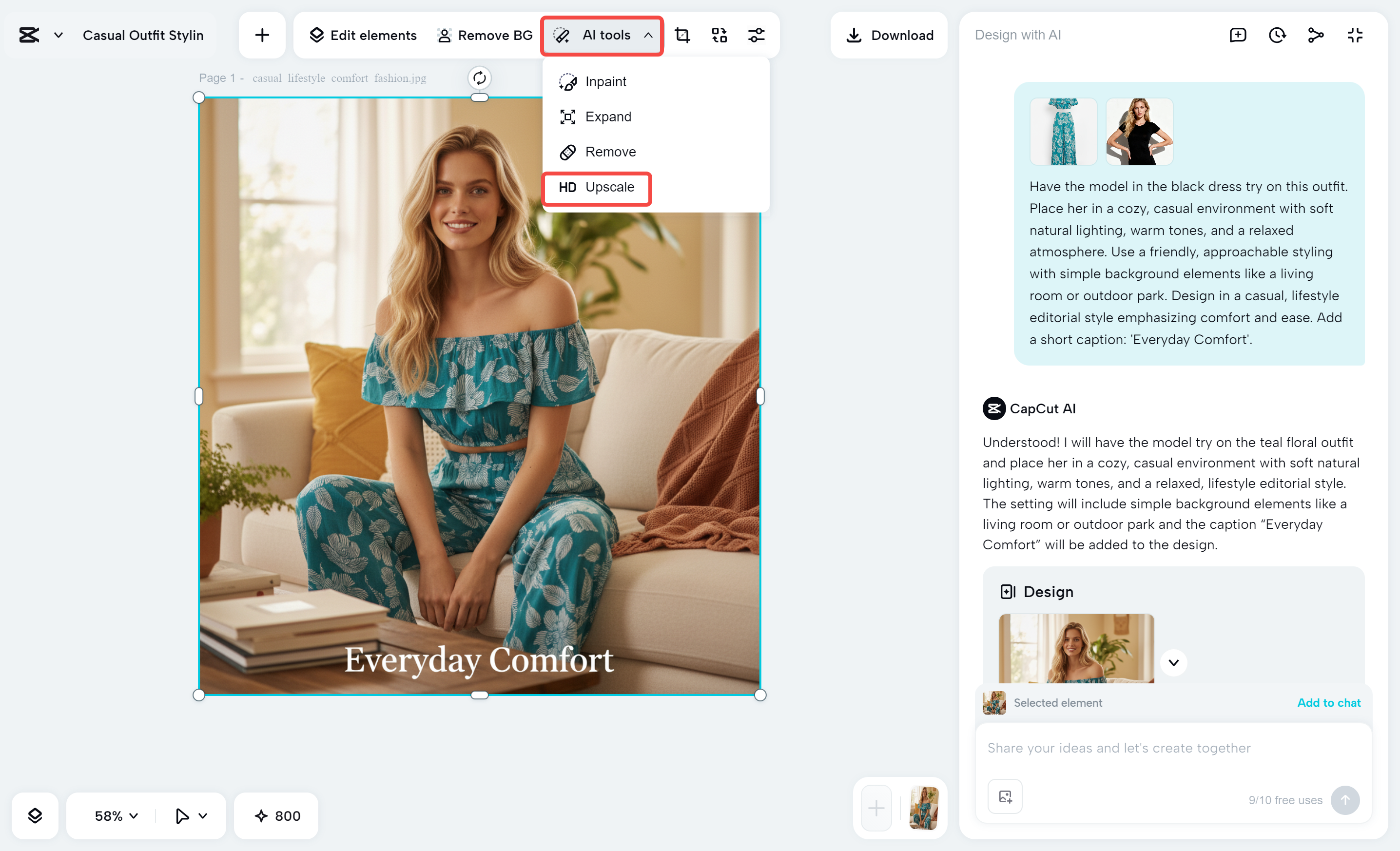 Instant image enhancement