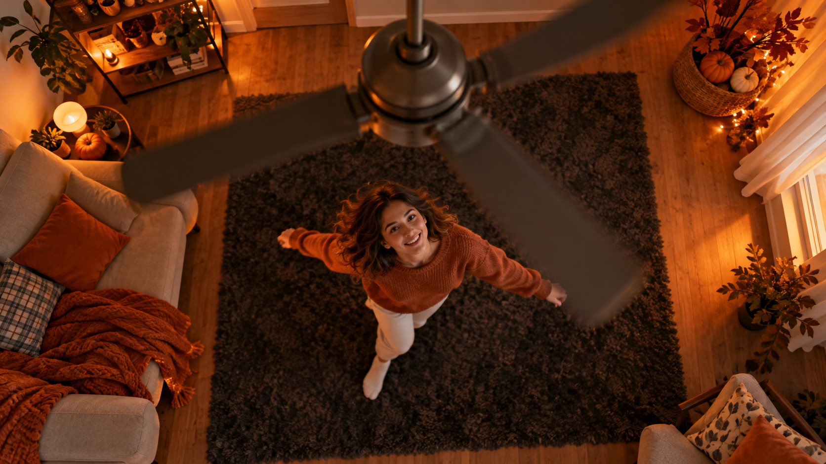 Playful Halloween Costume Spin example for how to make ceiling fan transition video
