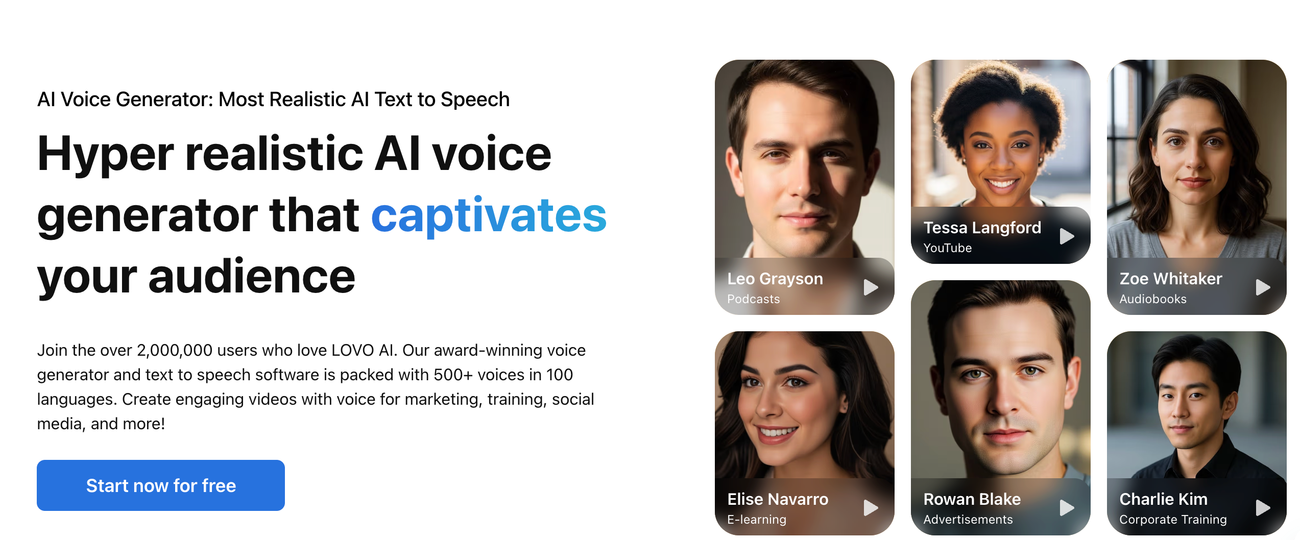 Lovo AI voice generator