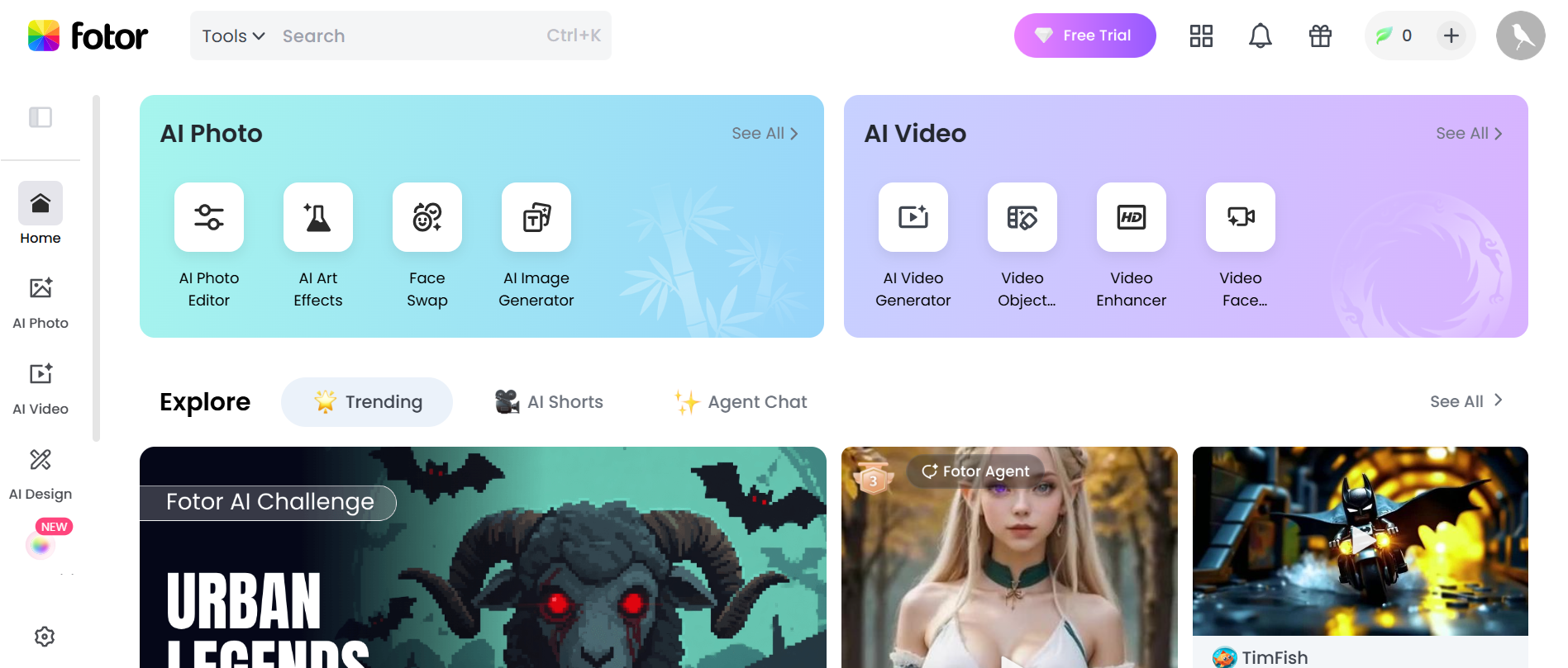 Editor de imagens Fotor