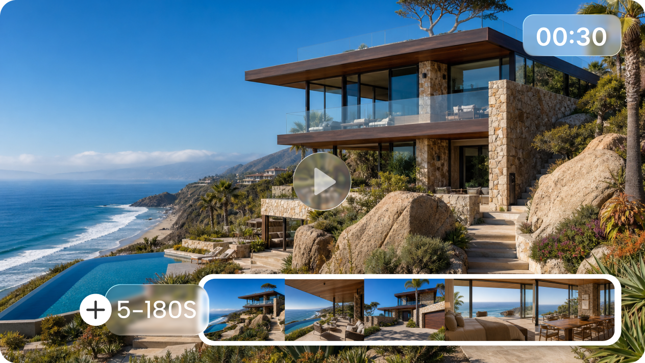 Create 30-second architectural walkthrough videos