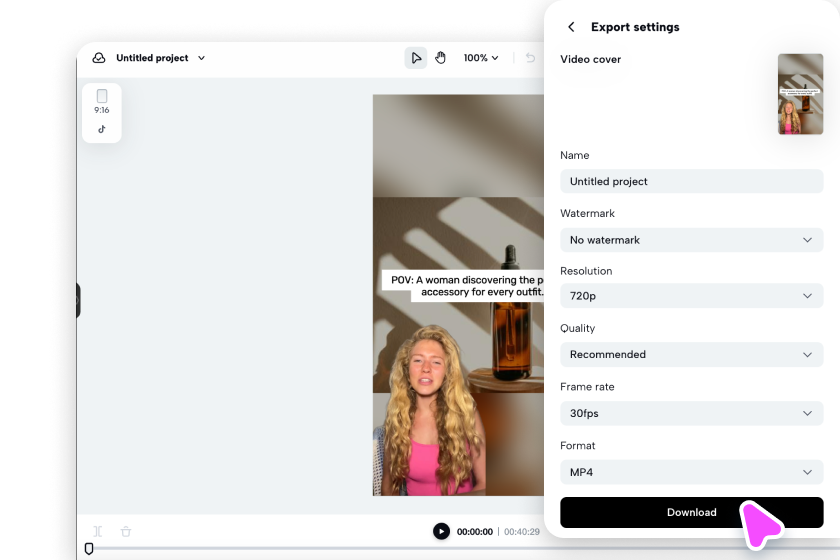 Export your video