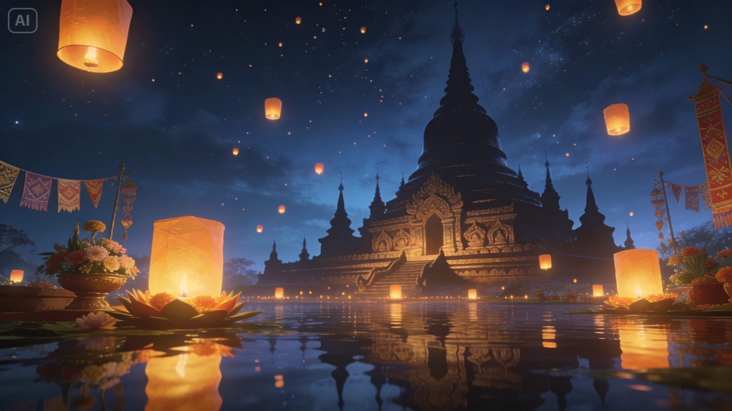 Vesak Day poster prompt