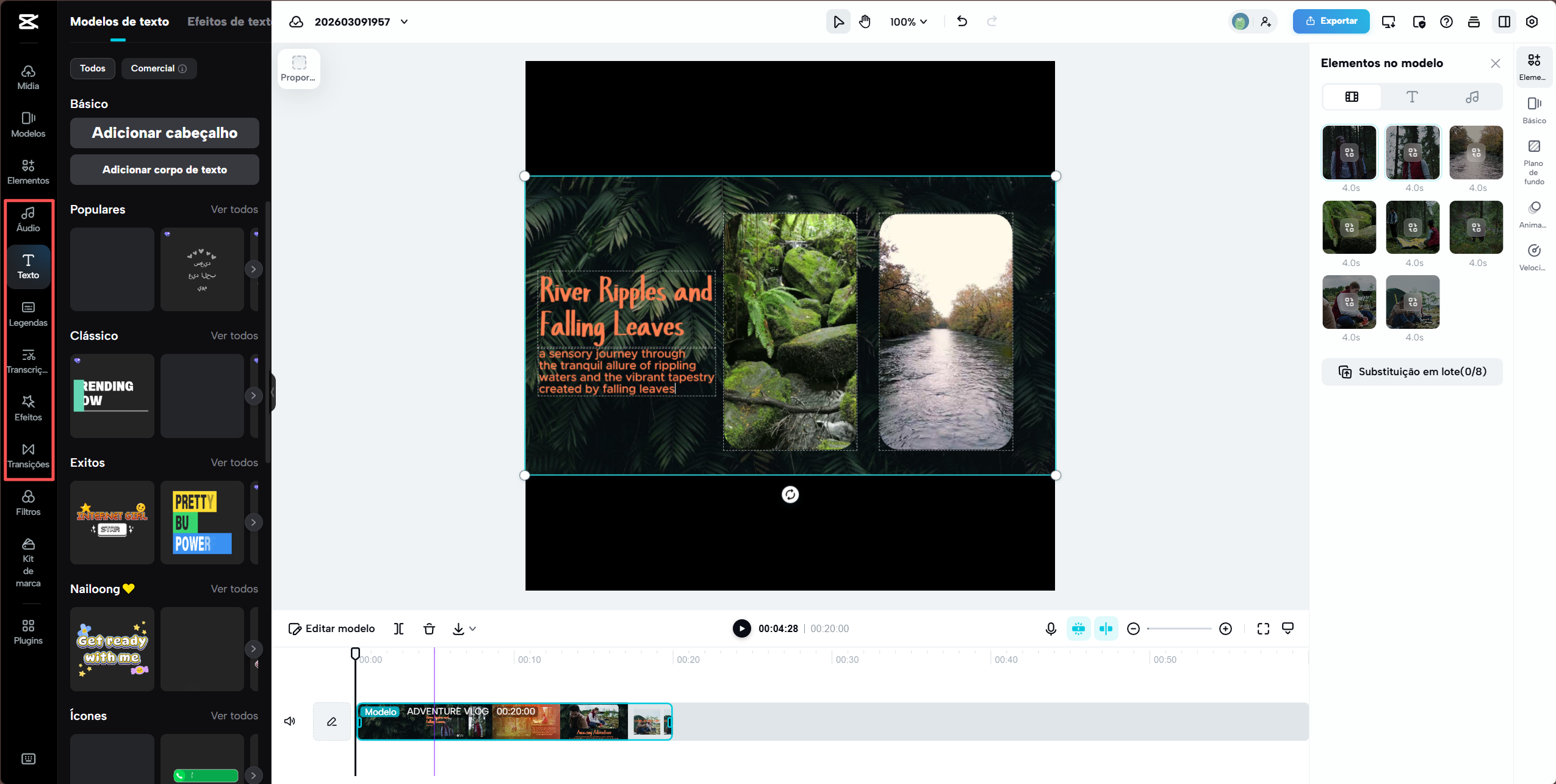 adicionar efeitos no CapCut
