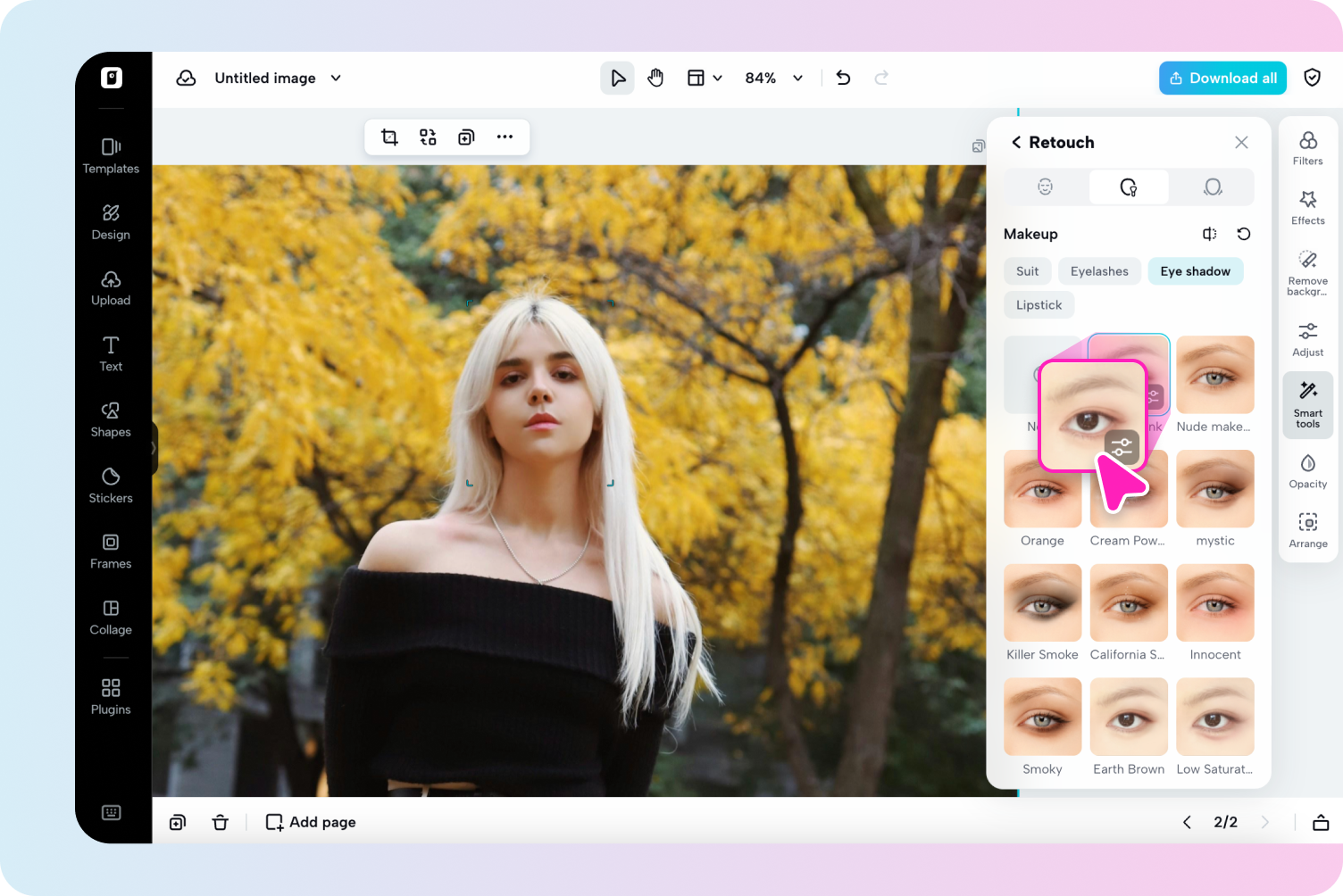 Tingkatkan dan retouch.