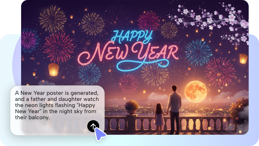 Turn text to holiday posters: ready for each festival