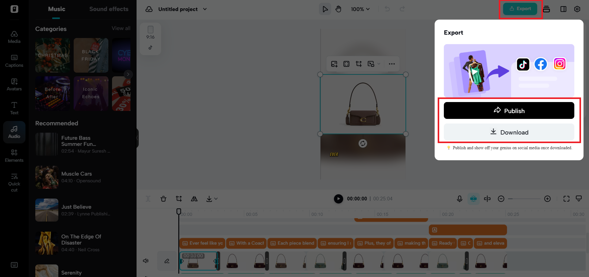 Export your video