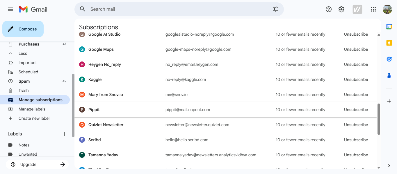 Pumunta sa iyong subscription.