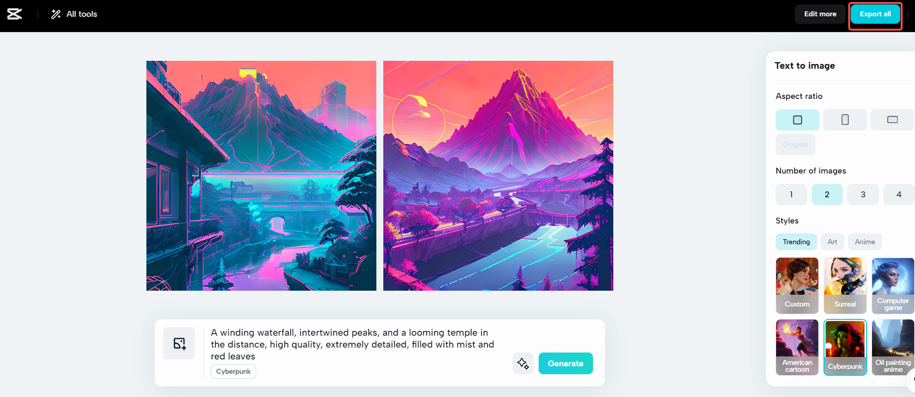 Export all images