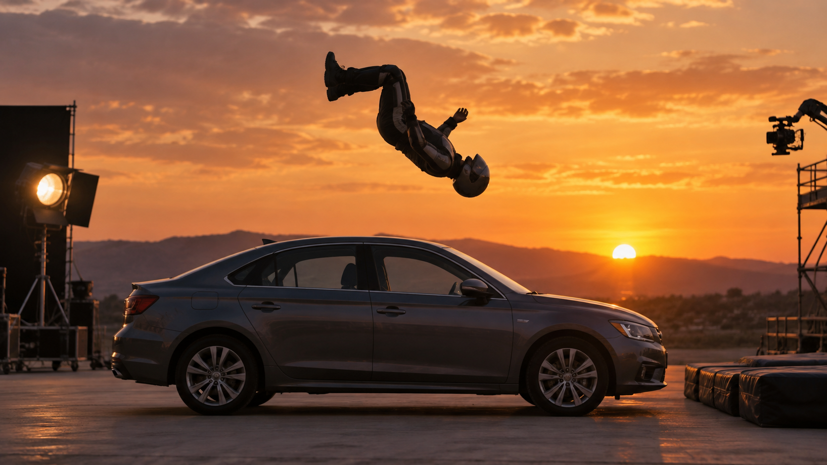 Car Roof Backflip AI Video Editing Prompt | Dreamina