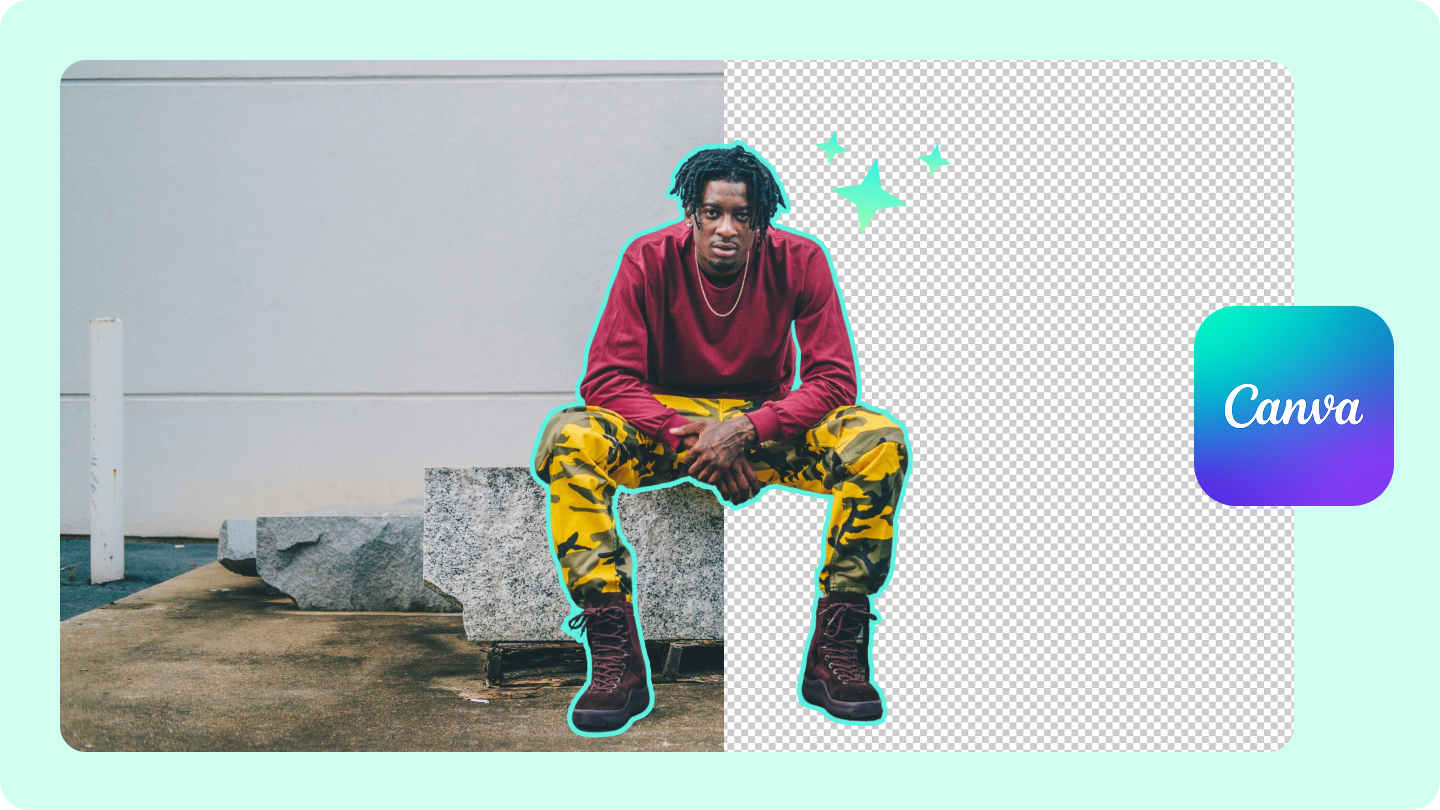 Canva entfernt den Hintergrund aus dem Bild