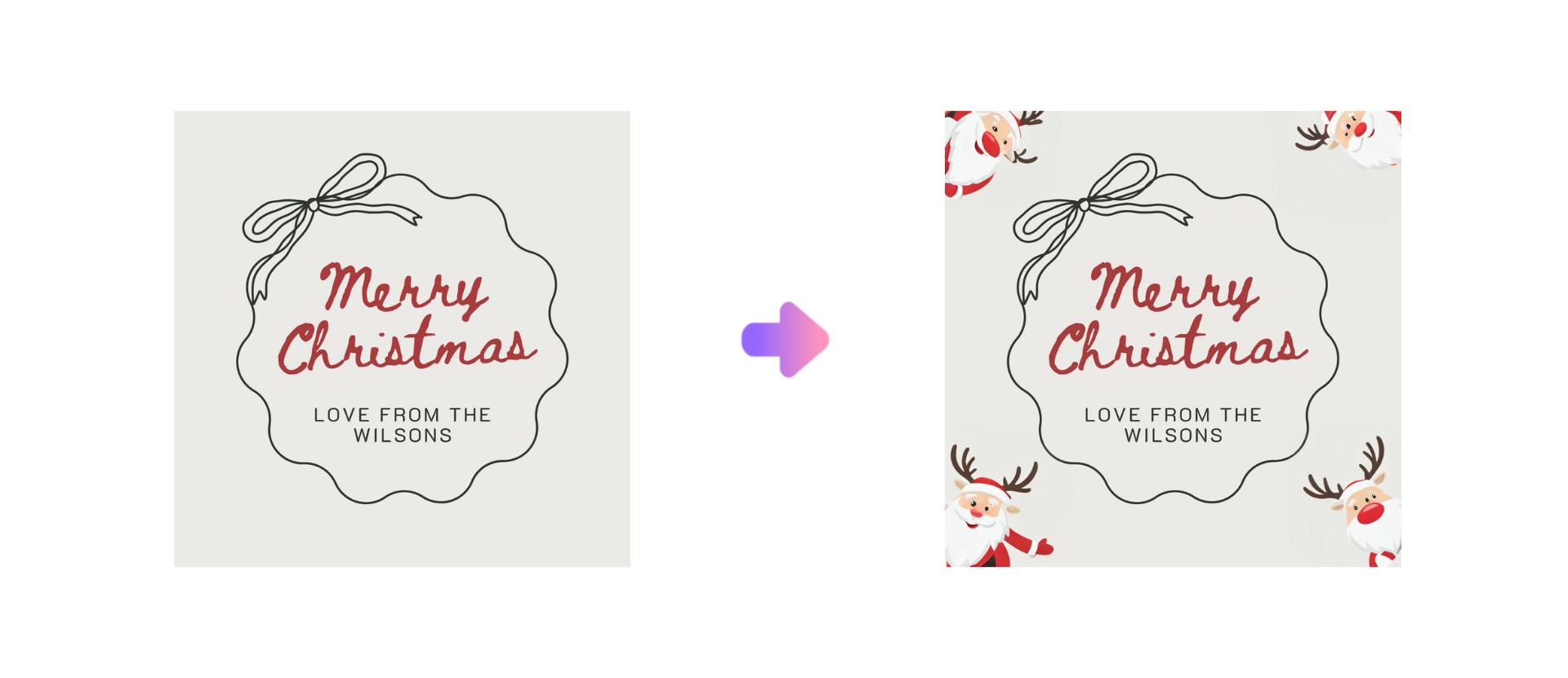 Christmas present sticker label