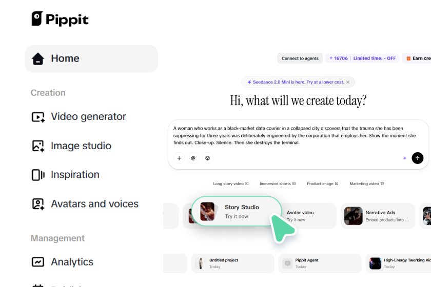 Step 1: Access the Story Studio