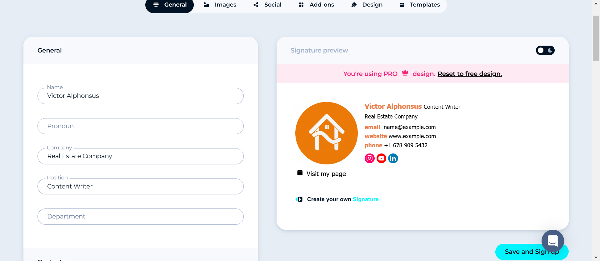 MySignature: best gmail signature generator