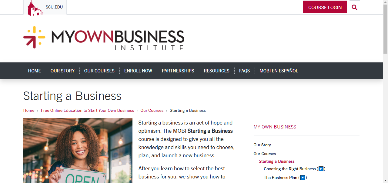 Starting a Business Entrepreneur online course